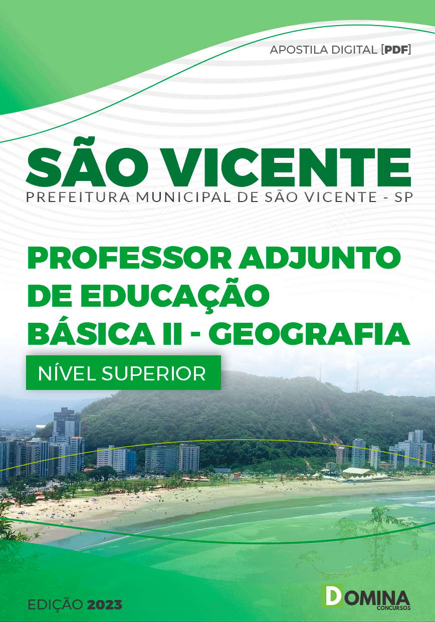 Apostila Pref São Vicente SP 2023 Professor Adjunto II Geografia