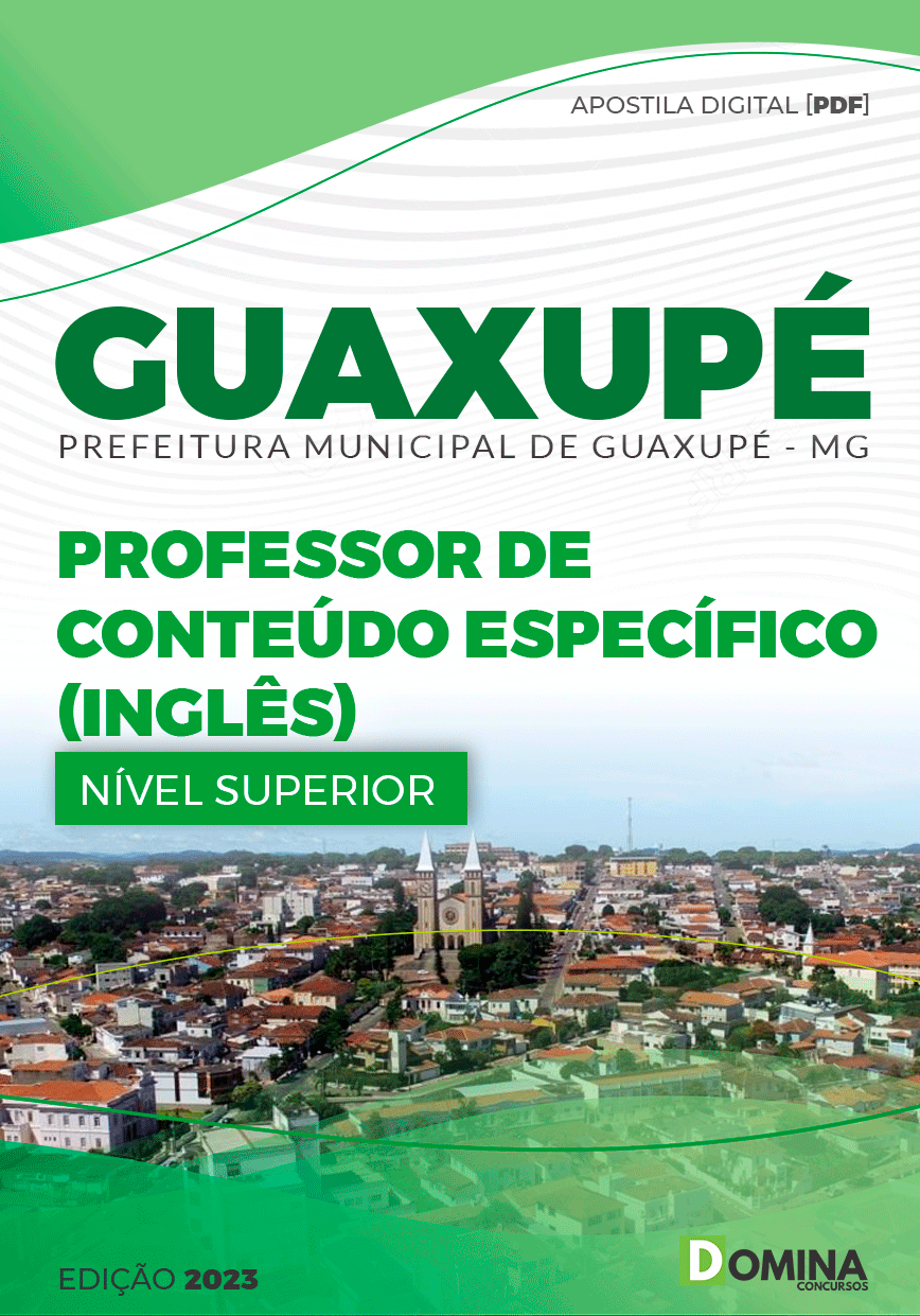 Apostila Concurso Pref Guaxupé MG 2023 Professor Inglês