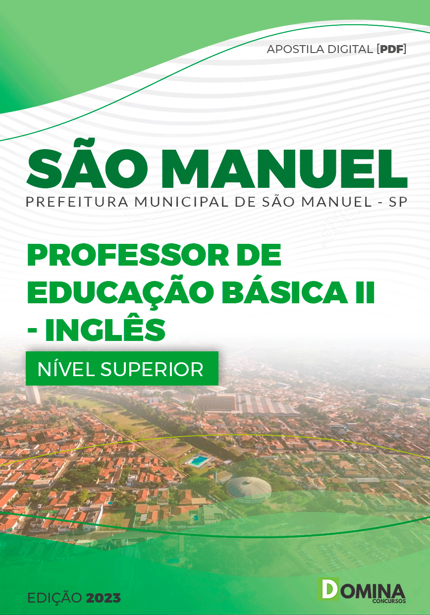 Apostila Pref São Manuel SP 2023 Professor Educação Básica II Inglês
