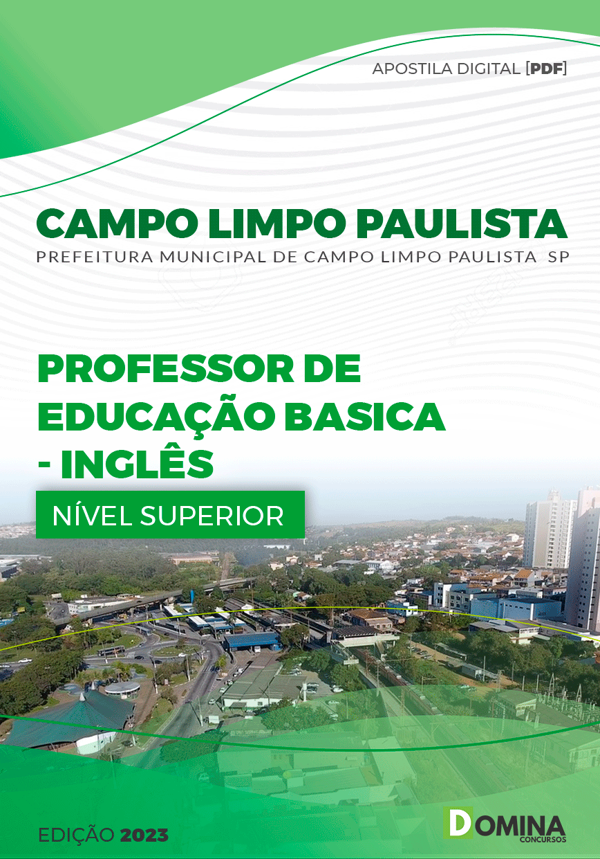 Apostila Pref Limpo Paulista SP 2023 Professor II Inglês