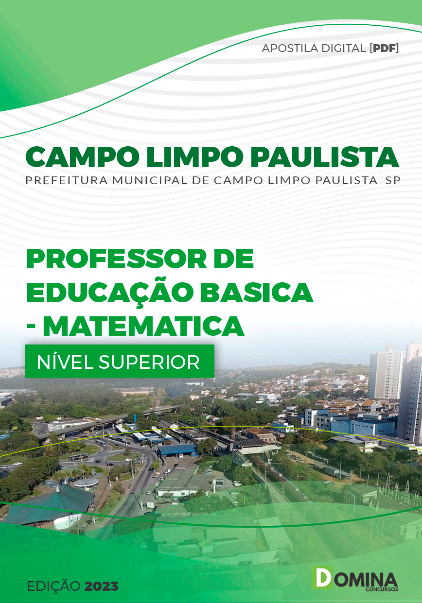Apostila Pref Limpo Paulista SP 2023 Professor II Matemática