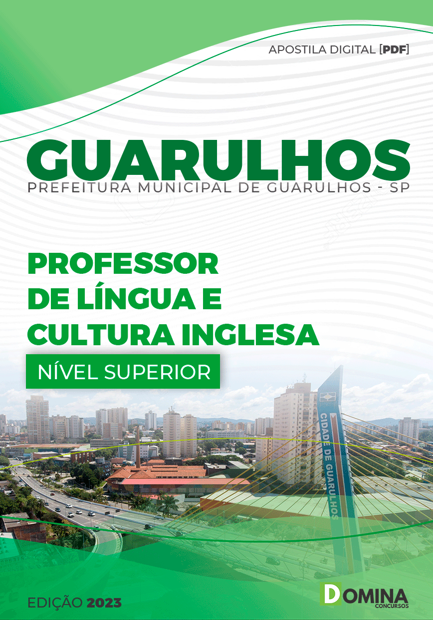 Apostila Pref Guarulhos SP 2023 Professor Educação Cultura Inglês