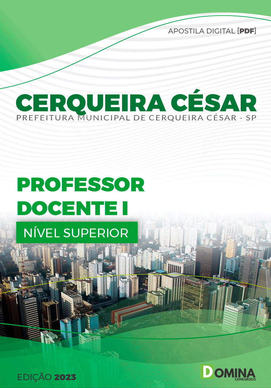 Apostila Pref Cerqueira Cesar SP 2023 Professor Docente I
