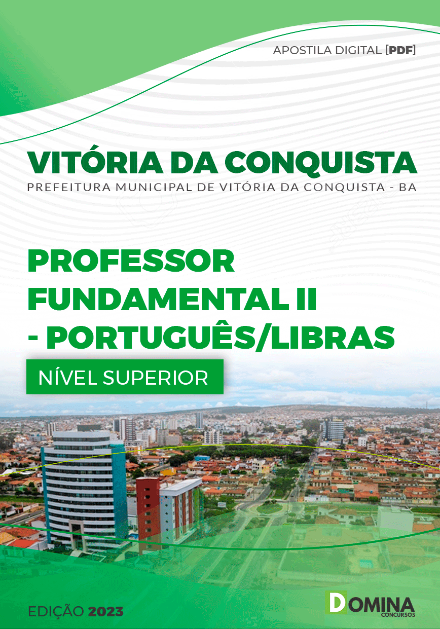 Apostila Pref Vitória Conquista BA 2023 Professor Fund II Português Libras
