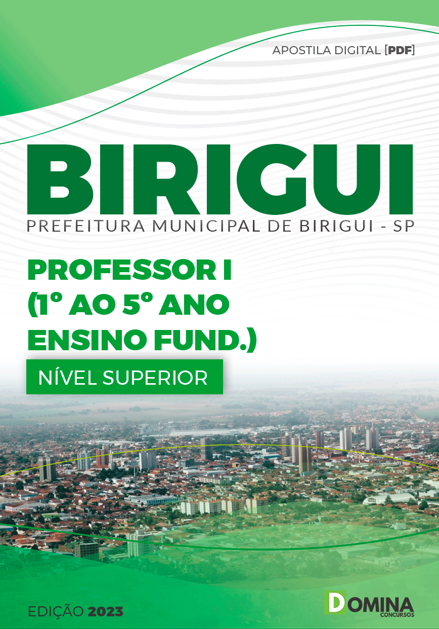 Apostila Pref Birigui SP 2023 Professor I Anos Fundamental