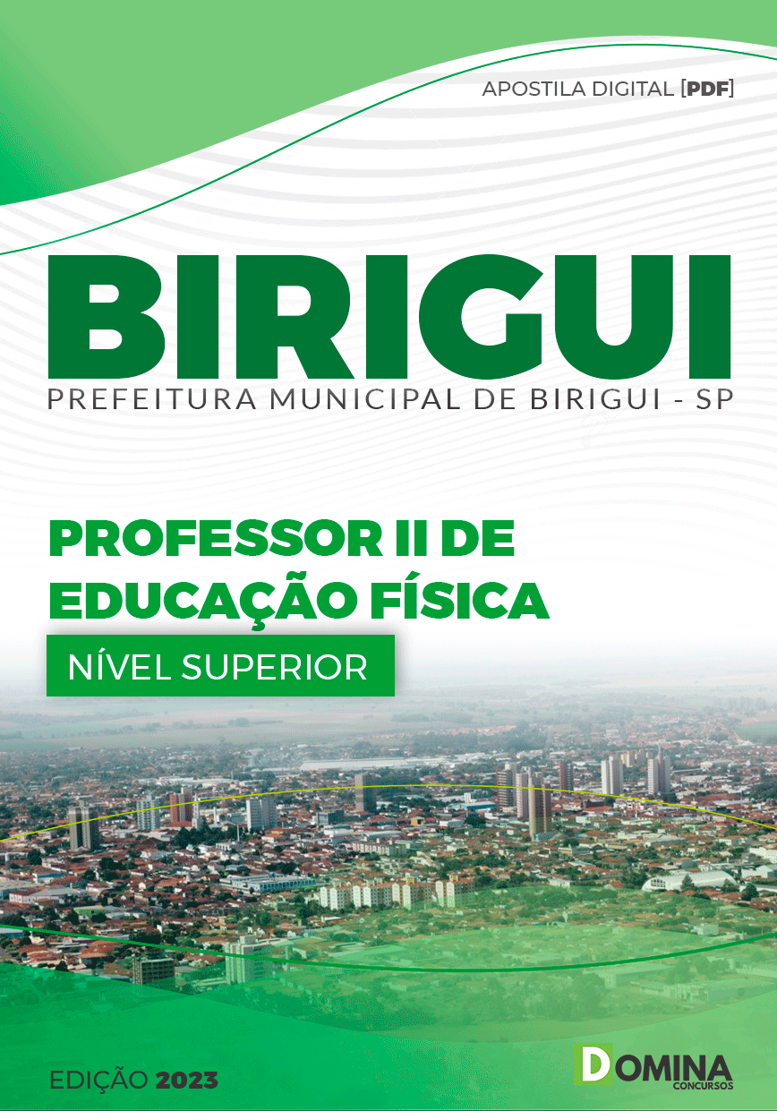 Apostila Pref Birigui SP 2023 Professor II Educação Física