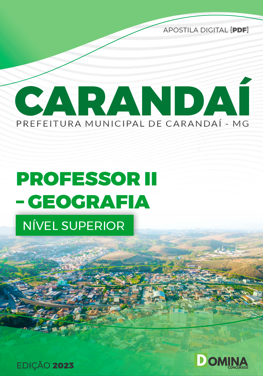 Apostila Concurso Pref Carandaí MG 2023 Professor II Geografia