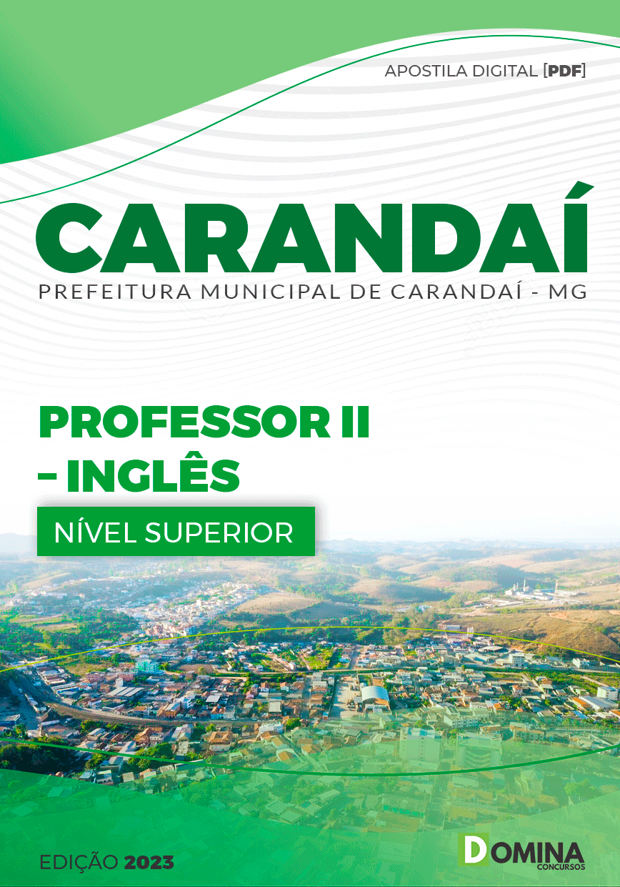 Apostila Concurso Pref Carandaí MG 2023 Professor II Inglês
