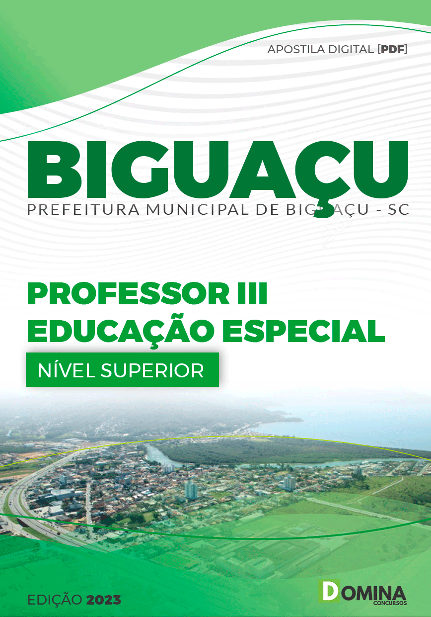 Apostila Pref Biguaçu SC 2023 Professor III Educação Especial