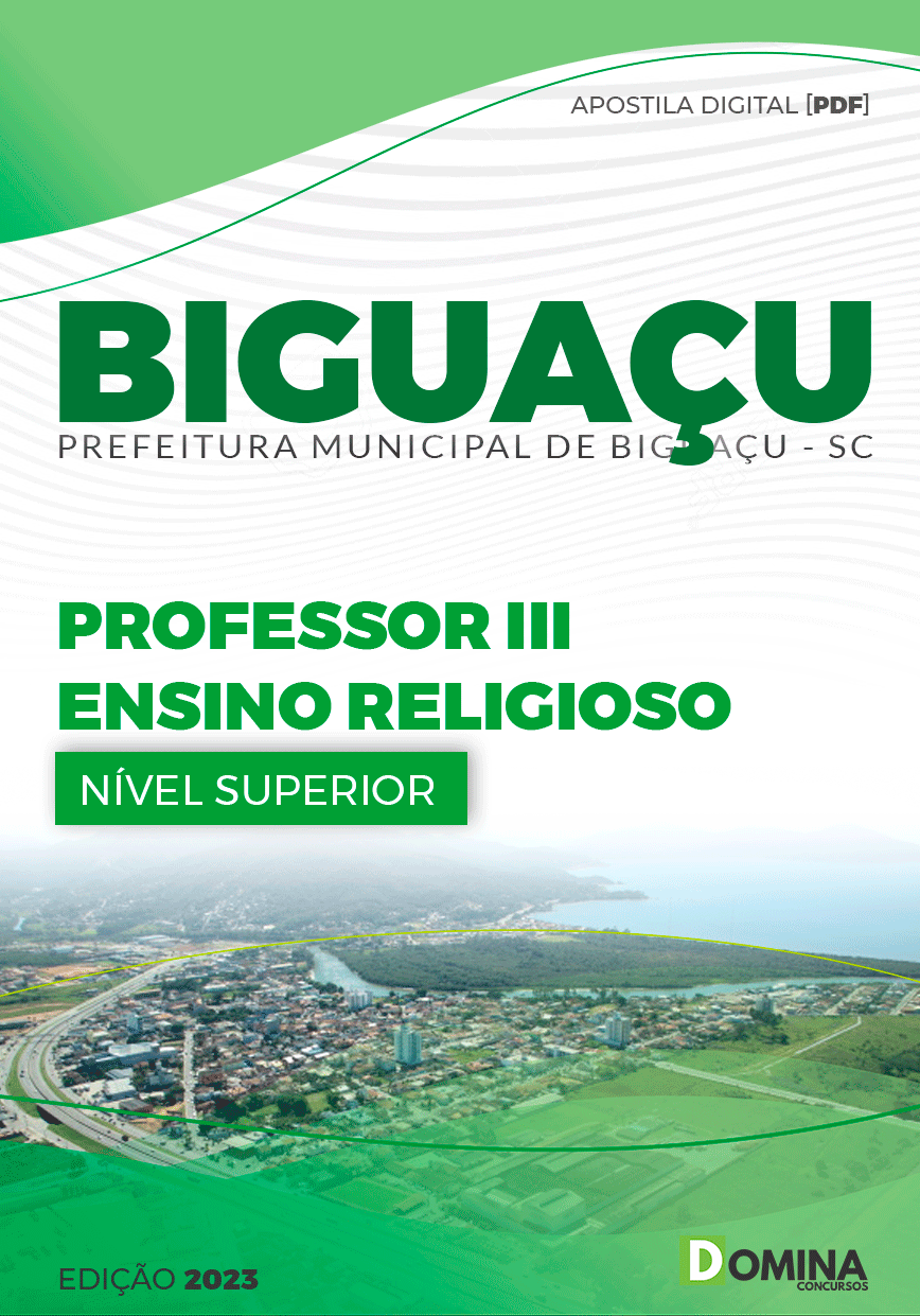Apostila Pref Biguaçu SC 2023 Professor III Ensino Religioso