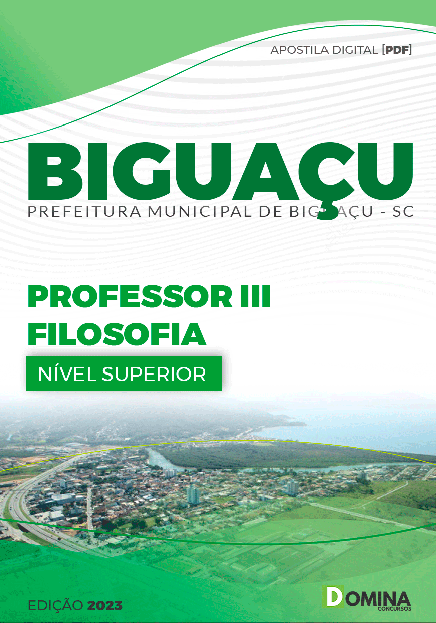 Apostila Pref Biguaçu SC 2023 Professor III Filosofia