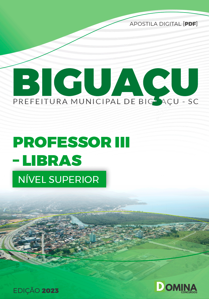 Apostila Pref Biguaçu SC 2023 Professor III Libras