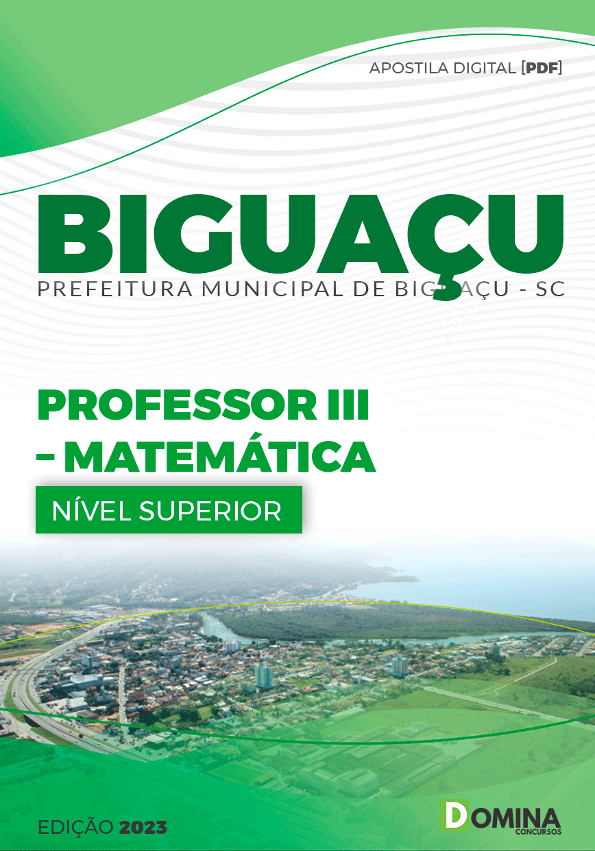 Apostila Pref Biguaçu SC 2023 Professor III Matemática