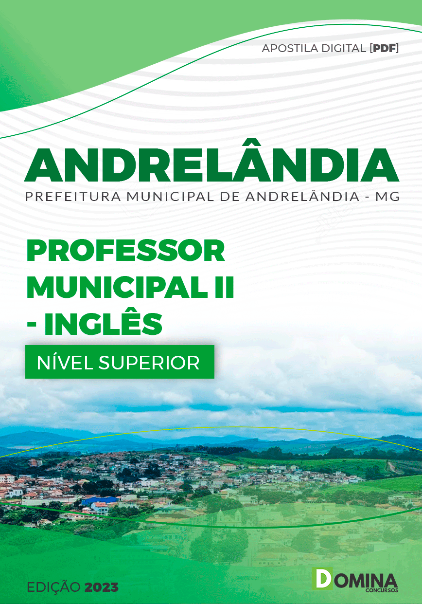 Apostila Pref Andrelândia MG 2023 Professor Municipal II Inglês