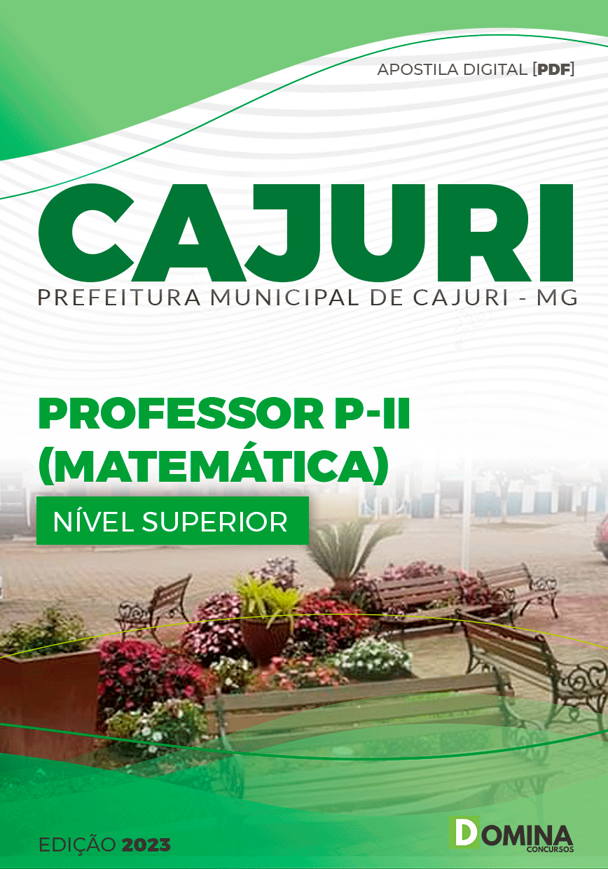 Apostila Concurso Pref Cajuri MG 2023 Professor PII Matemática
