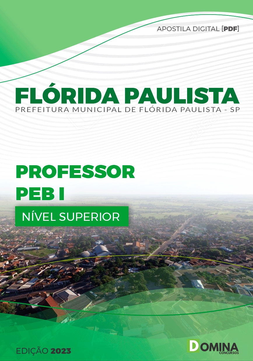 Apostila Pref Flórida Paulista SP 2023 Professor PEB I