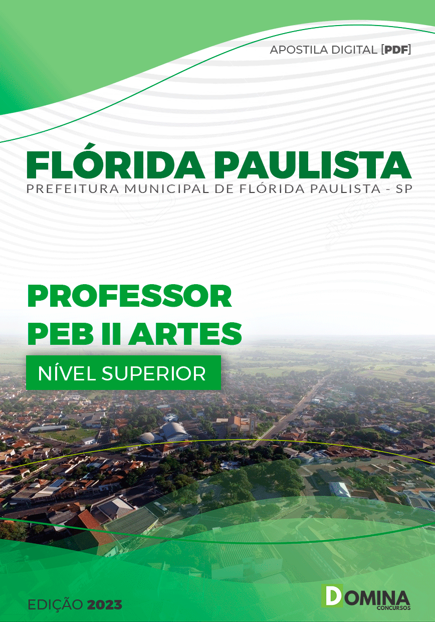 Apostila Pref Flórida Paulista SP 2023 Professor PEB II Artes