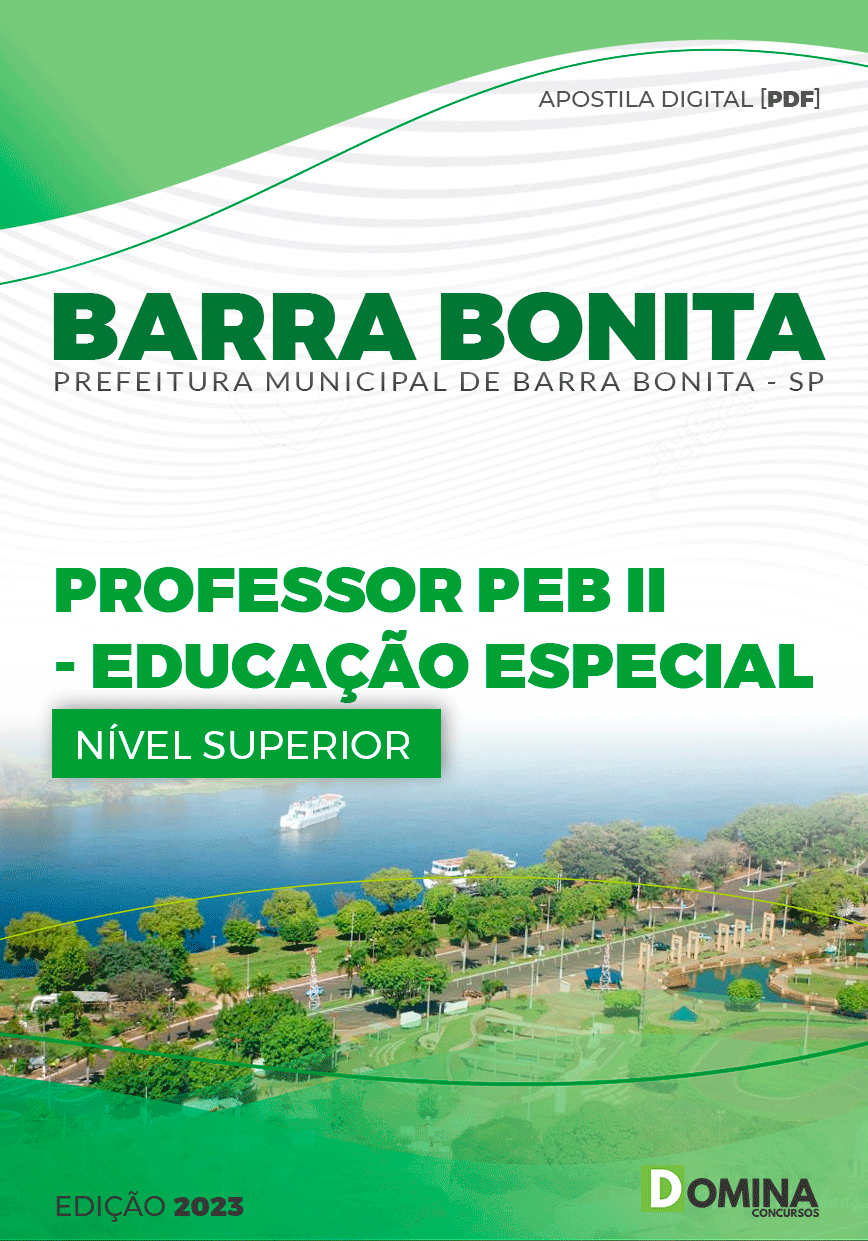 Apostila Pref Barra Bonita SP 2023 Professor PEB II Educação Especial