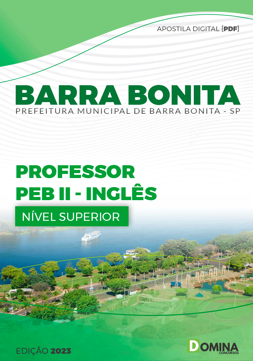 Apostila Pref Barra Bonita SP 2023 Professor PEB II Inglês