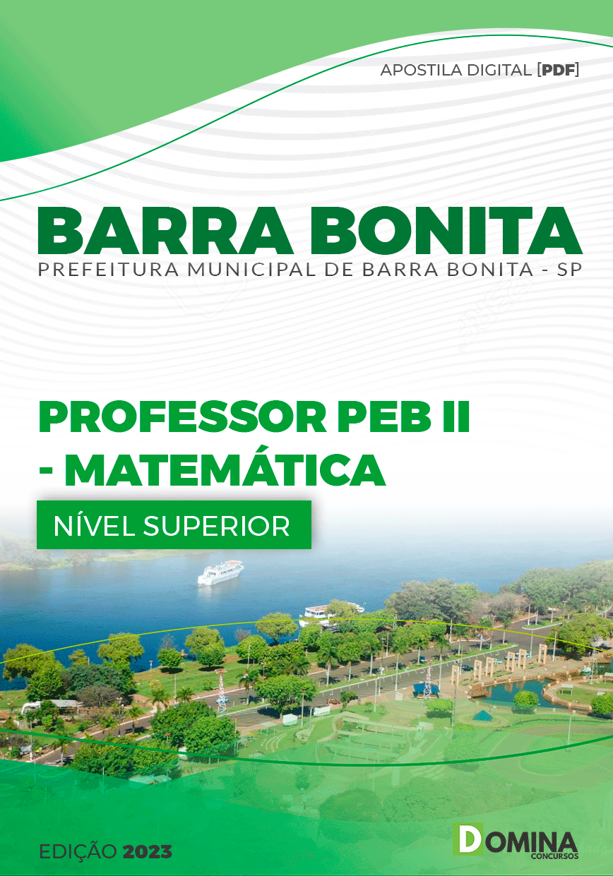 Apostila Pref Barra Bonita SP 2023 Professor PEB II Matemática
