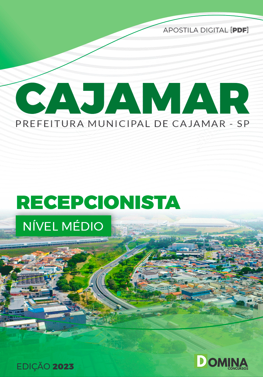 Apostila Digital Pref Cajamar SP 2023 Recepcionista
