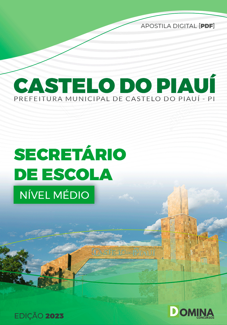 Apostila Pref Castelo do Piauí PI 2023 Secretário Escola