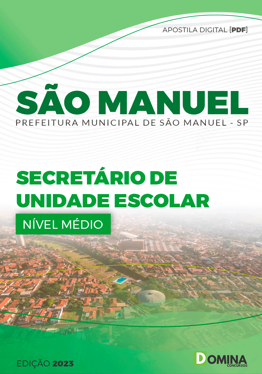 Apostila Pref São Manuel SP 2023 Secretario Unidade Escolar