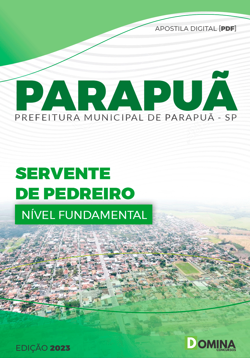 Apostila Digital Concurso Pref Parapuã SP 2023 Servente Pedreiro