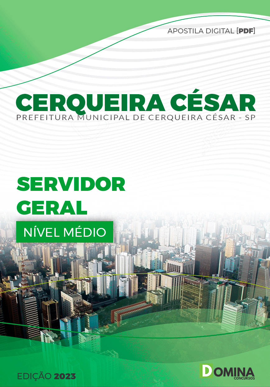 Apostila Pref Cerqueira Cesar SP 2023 Serviço Gerais