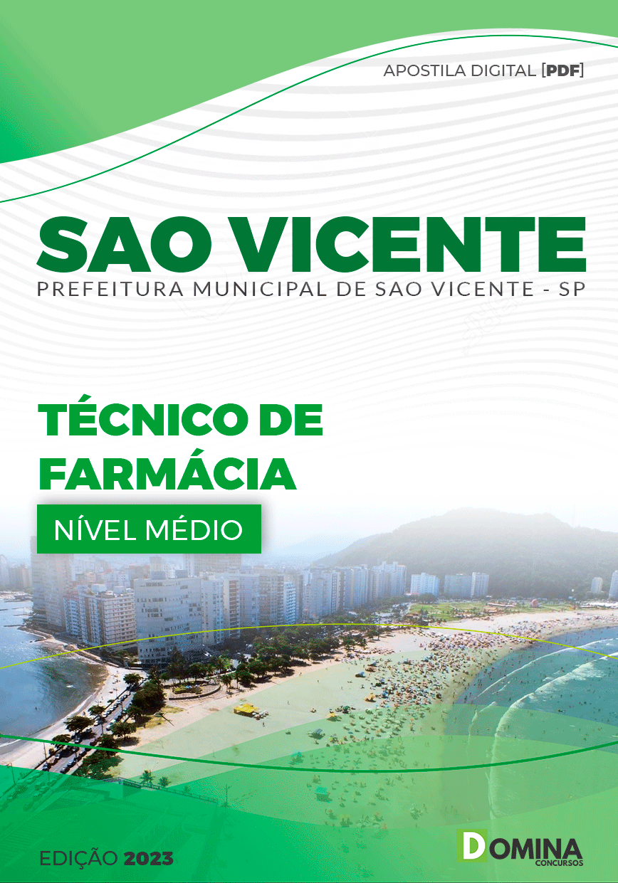 Apostila Concurso Pref São Vicente SP 2023 Técnico Farmácia