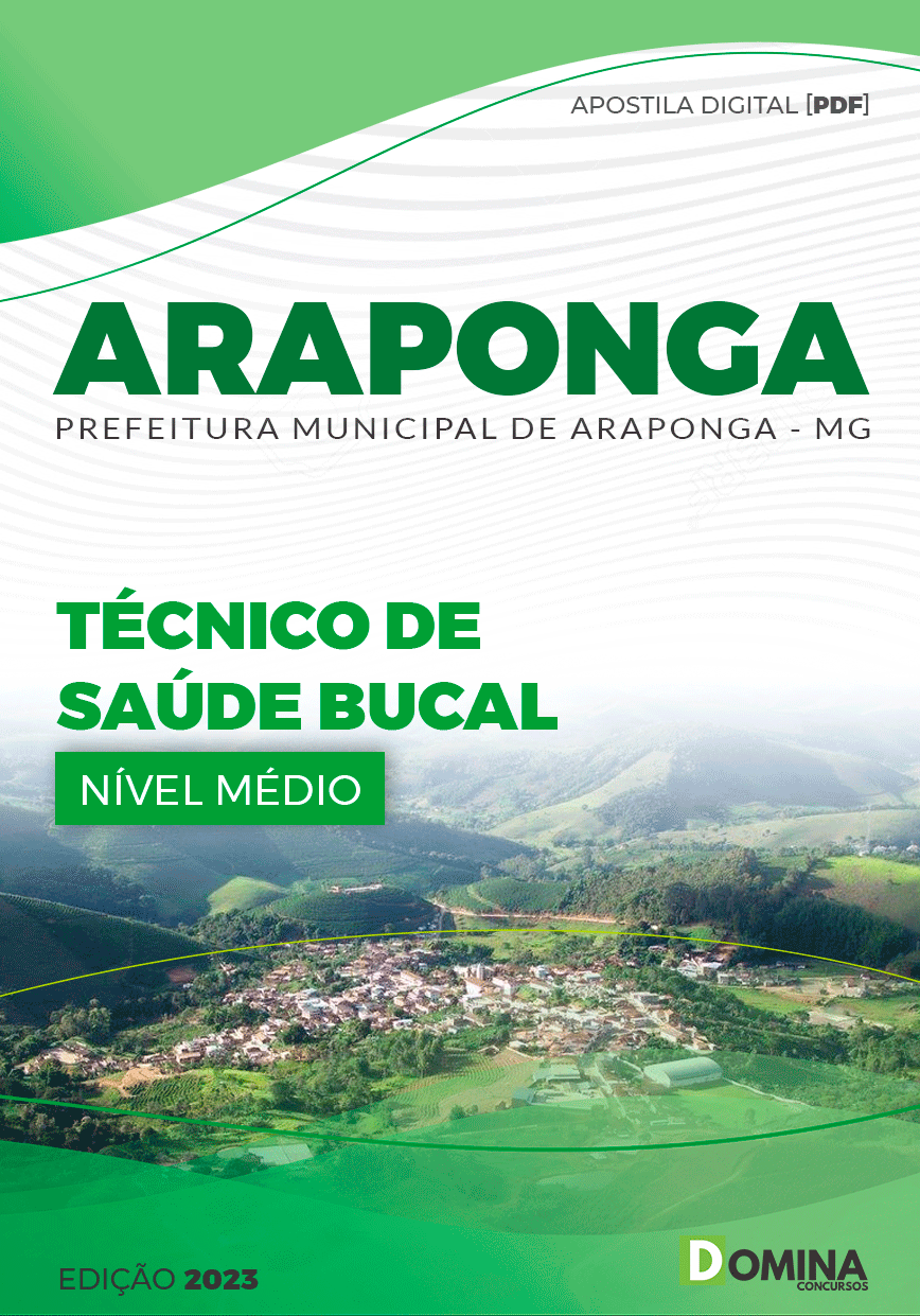 Apostila Pref Araponga MG 2023 Técnico Saúde Bucal