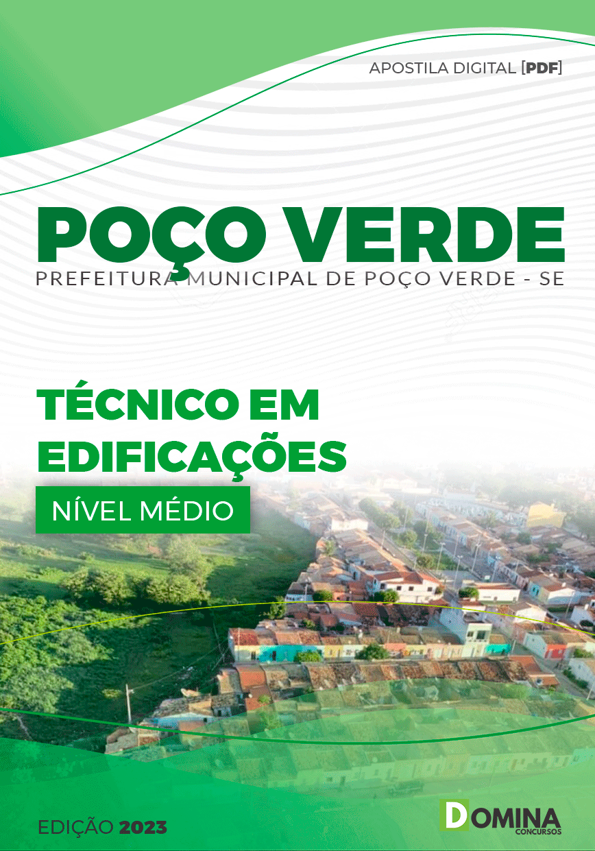 Apostila Pref Poço Verde SE 2023 Técnico Edificações