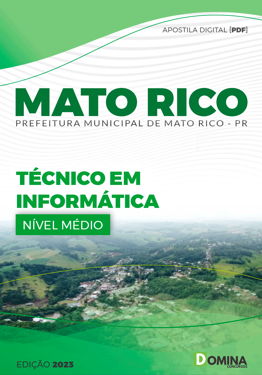 Apostila Pref Mato Rico PR 2023 Técnico Informática