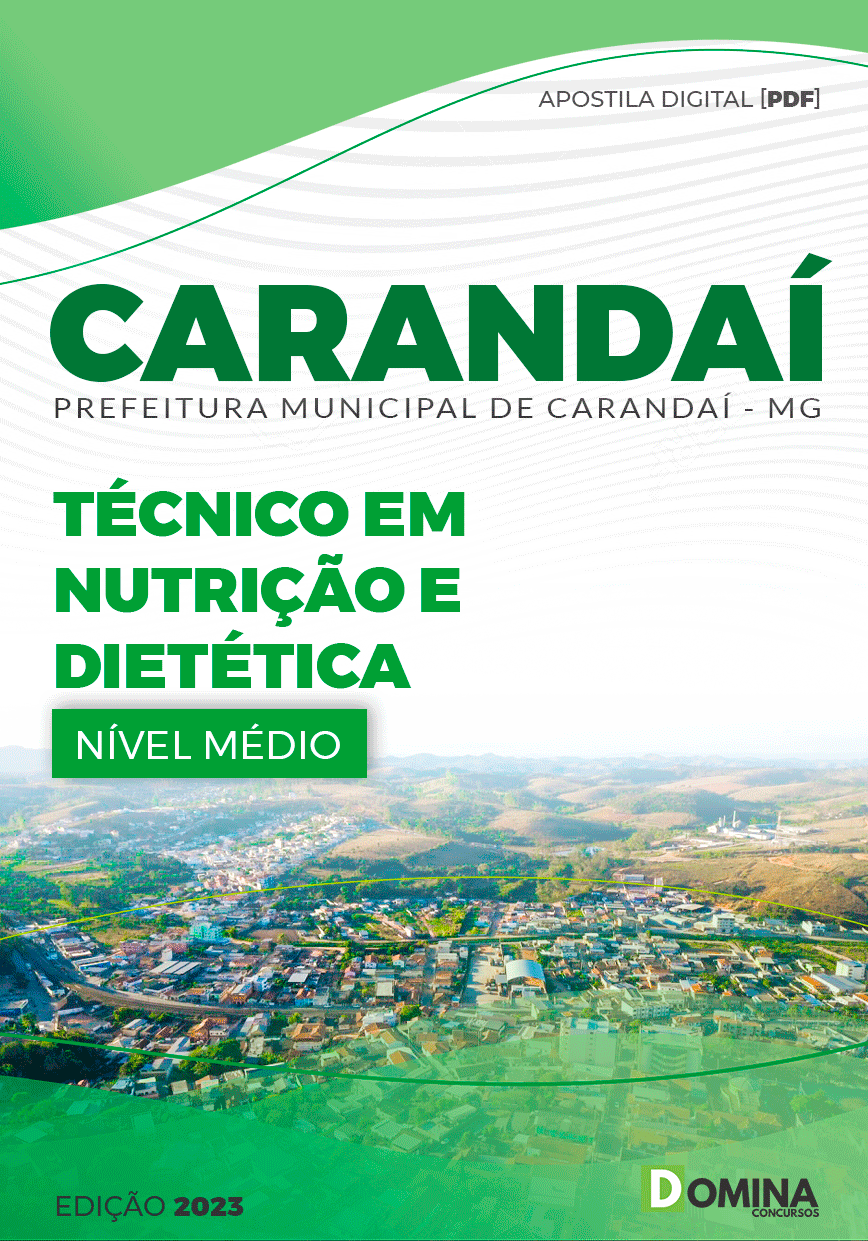 Apostila Concurso Pref Carandaí MG 2023 Técnico Nutrição Dietética