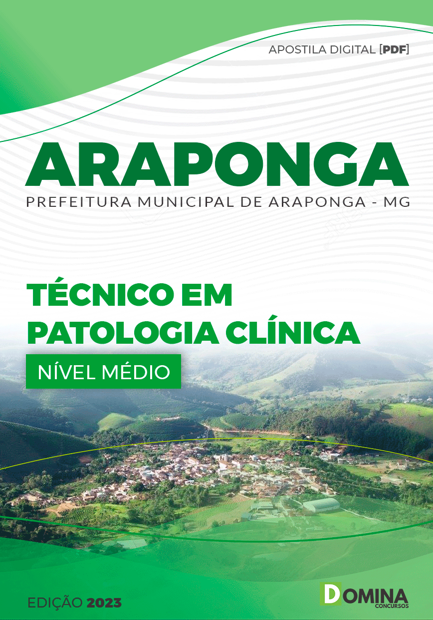 Apostila Pref Araponga MG 2023 Técnico Patologia Clínica