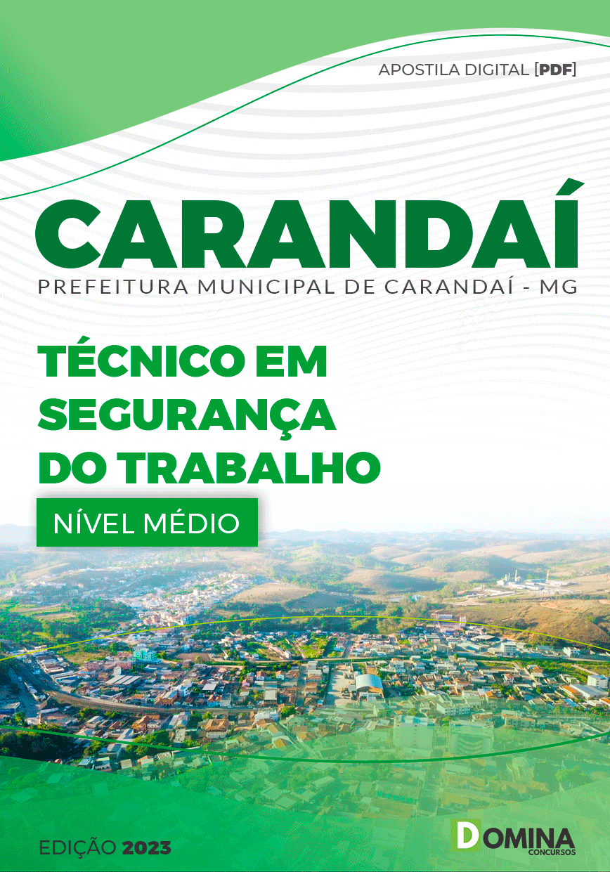 Apostila Pref Carandaí MG 2023 Técnico Segurança Trabalho