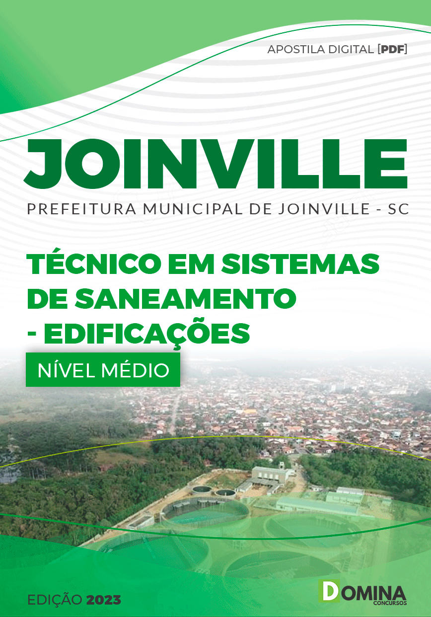 Apostila Pref Joinville SC 2023 Técnico Saneamento Edificações