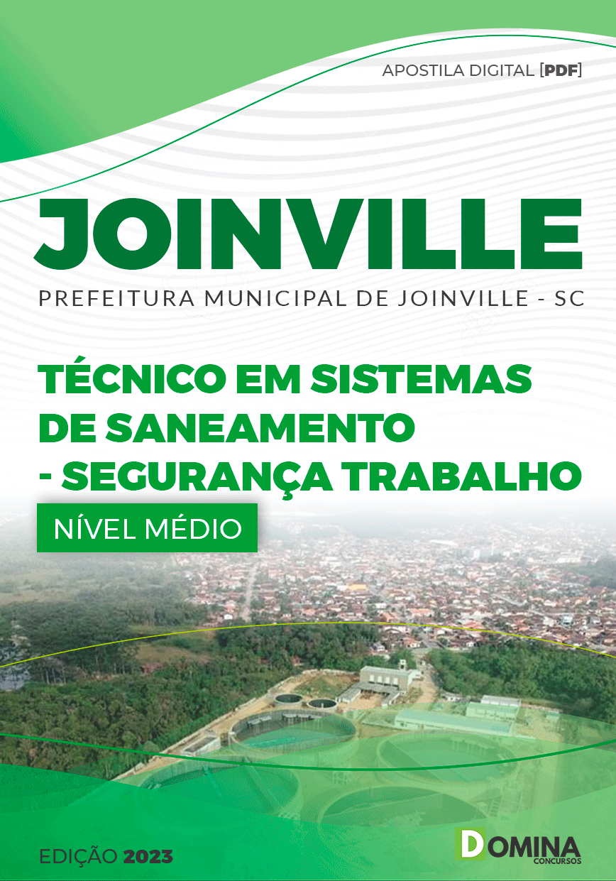 Apostila Pref Joinville SC 2023 Técnico Saneamento Segurança Trabalho