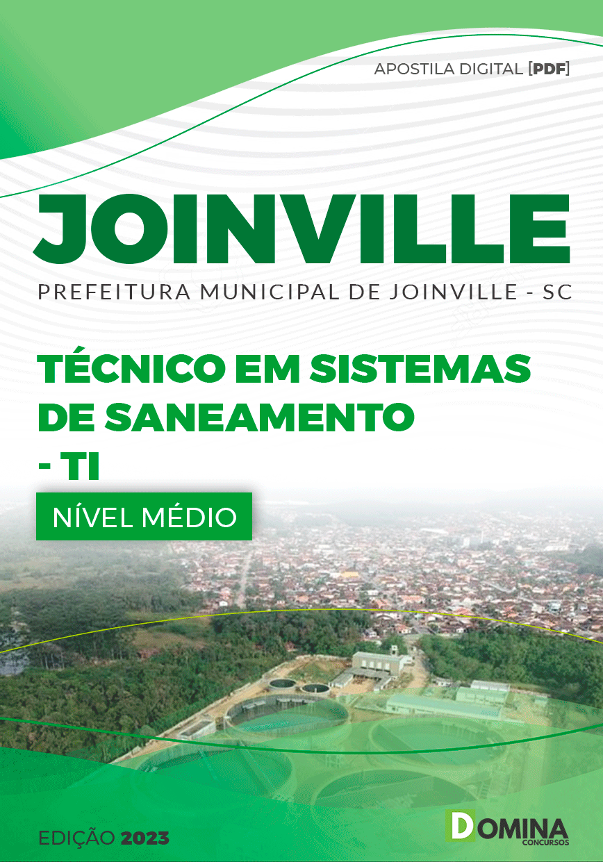 Apostila Pref Joinville SC 2023 Técnico Saneamento Tecnologia Informação