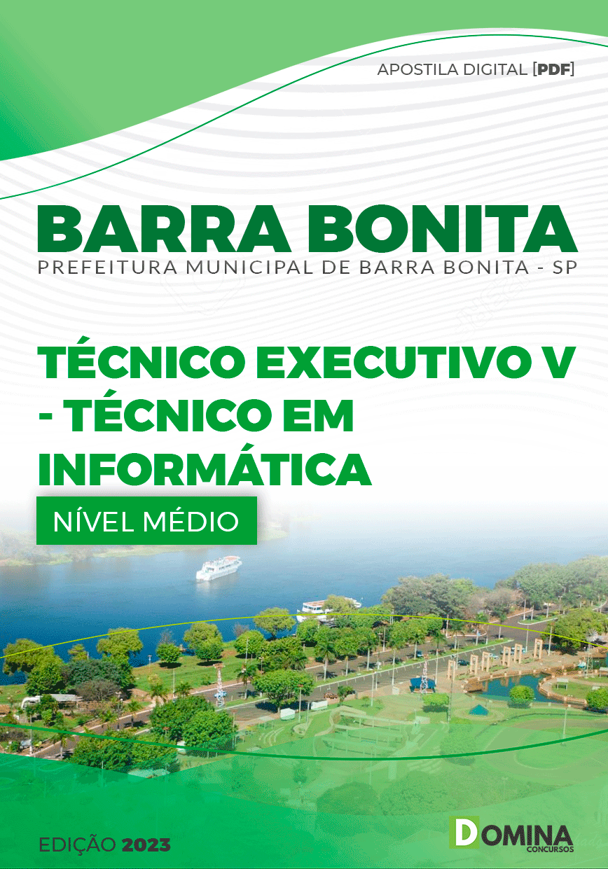 Apostila Pref Barra Bonita SP 2023 Técnico Executivo VI Téc Informática