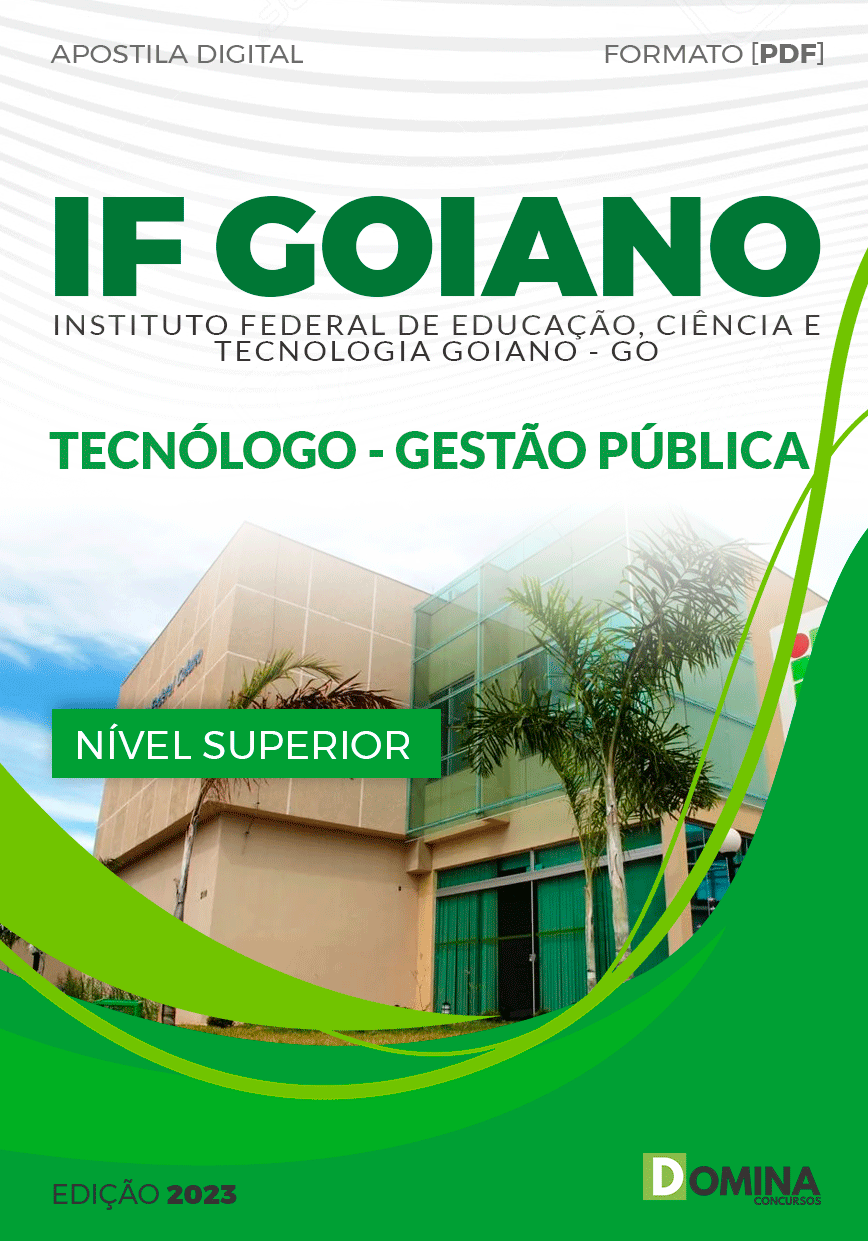 Apostila Digital Concurso IF Goiano GO 2023 Tecnólogo Gestão Pública