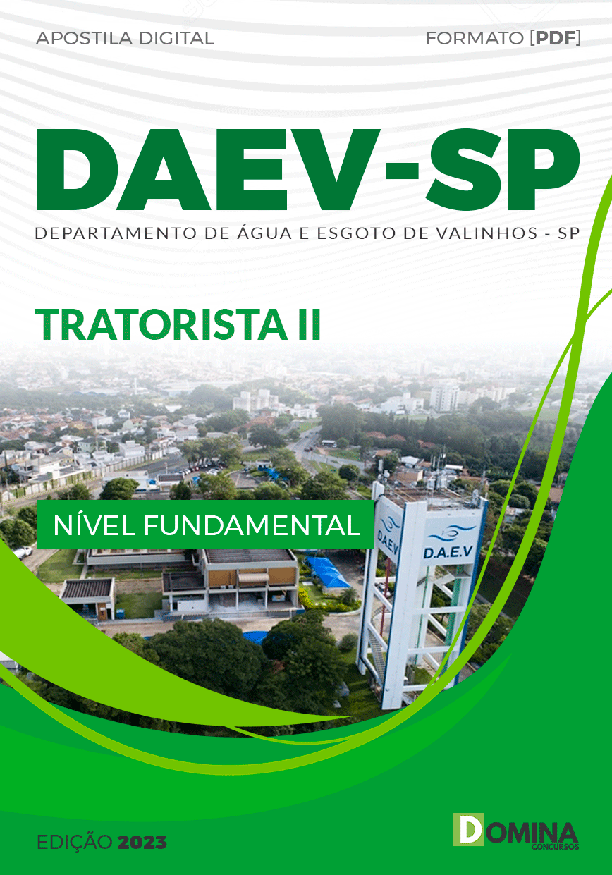 Apostila Concurso DAEV Valinhos SP 2023 Tratorista II