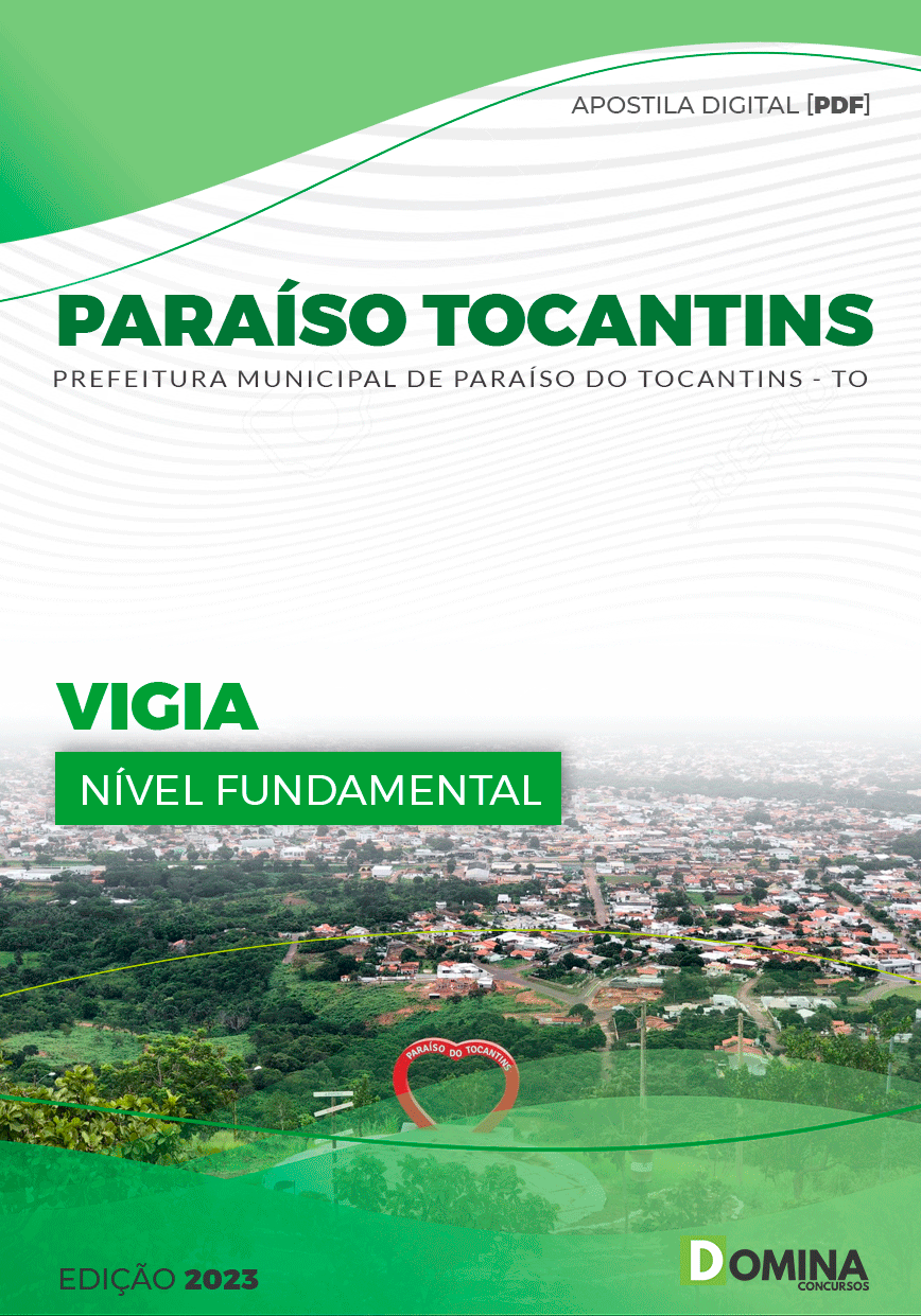 Apostila Digital Pref Paraíso Tocantins TO 2023 Vigia