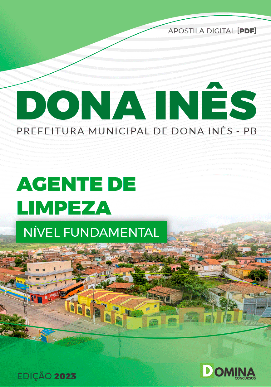 Apostila Digital Pref Dona Inês PB 2023 Agente Limpeza