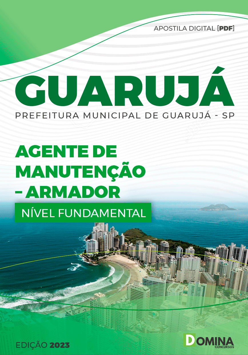 Apostila Pref Guarujá SP 2023 Agente Manutenção Armador