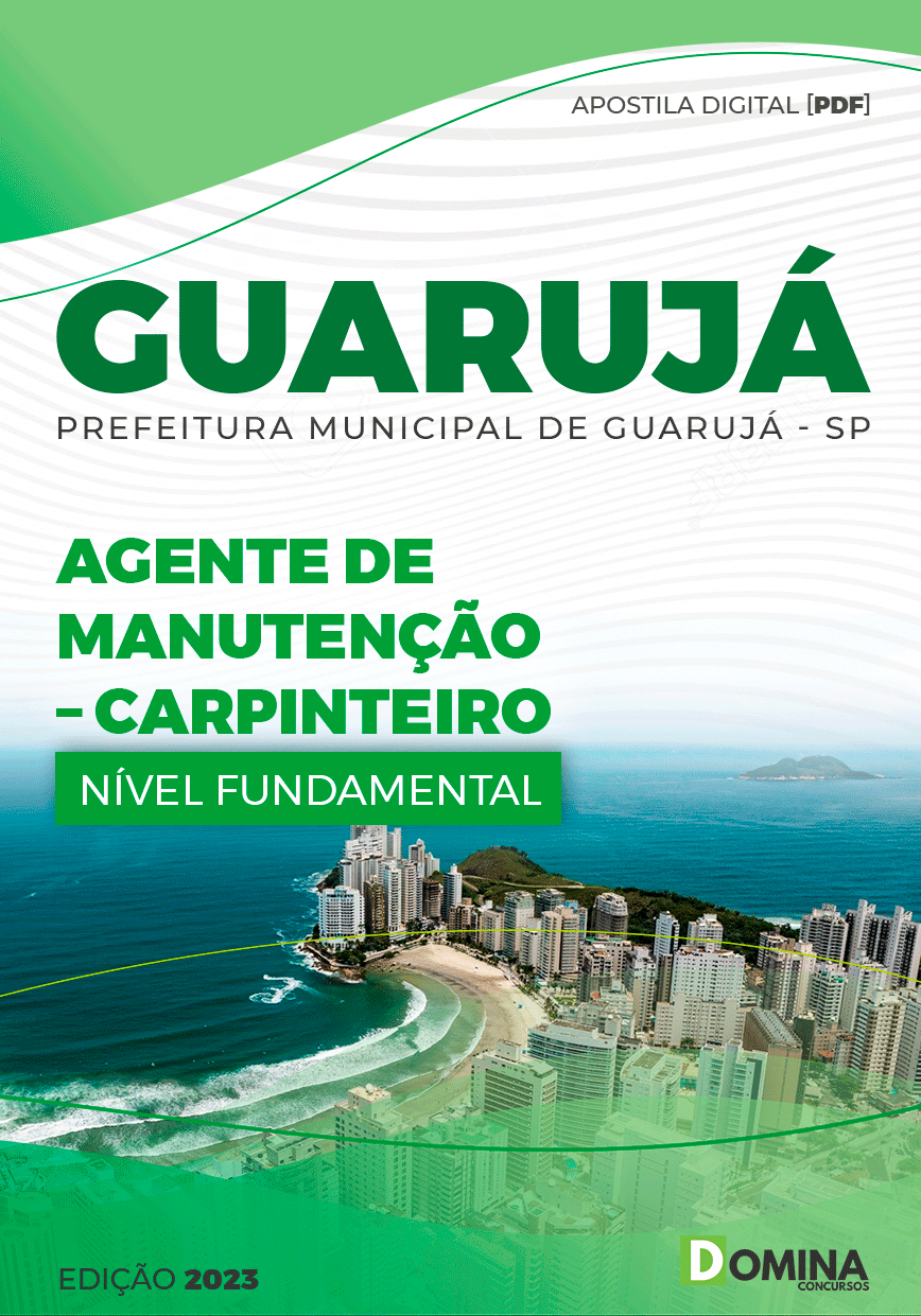 Apostila Pref Guarujá SP 2023 Agente Manutenção Carpinteiro