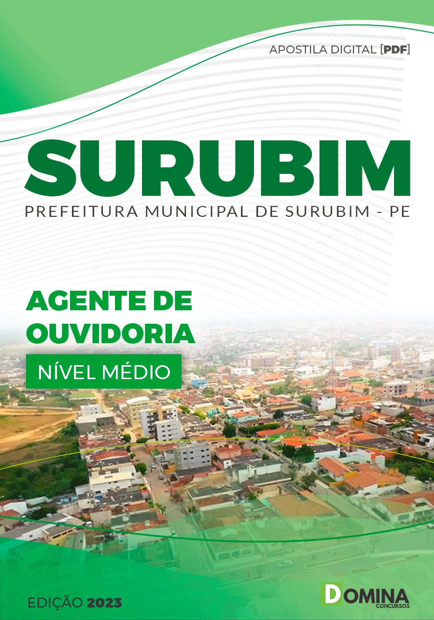 Apostila Concurso Pref Surubim PE 2023 Agente Ouvidoria