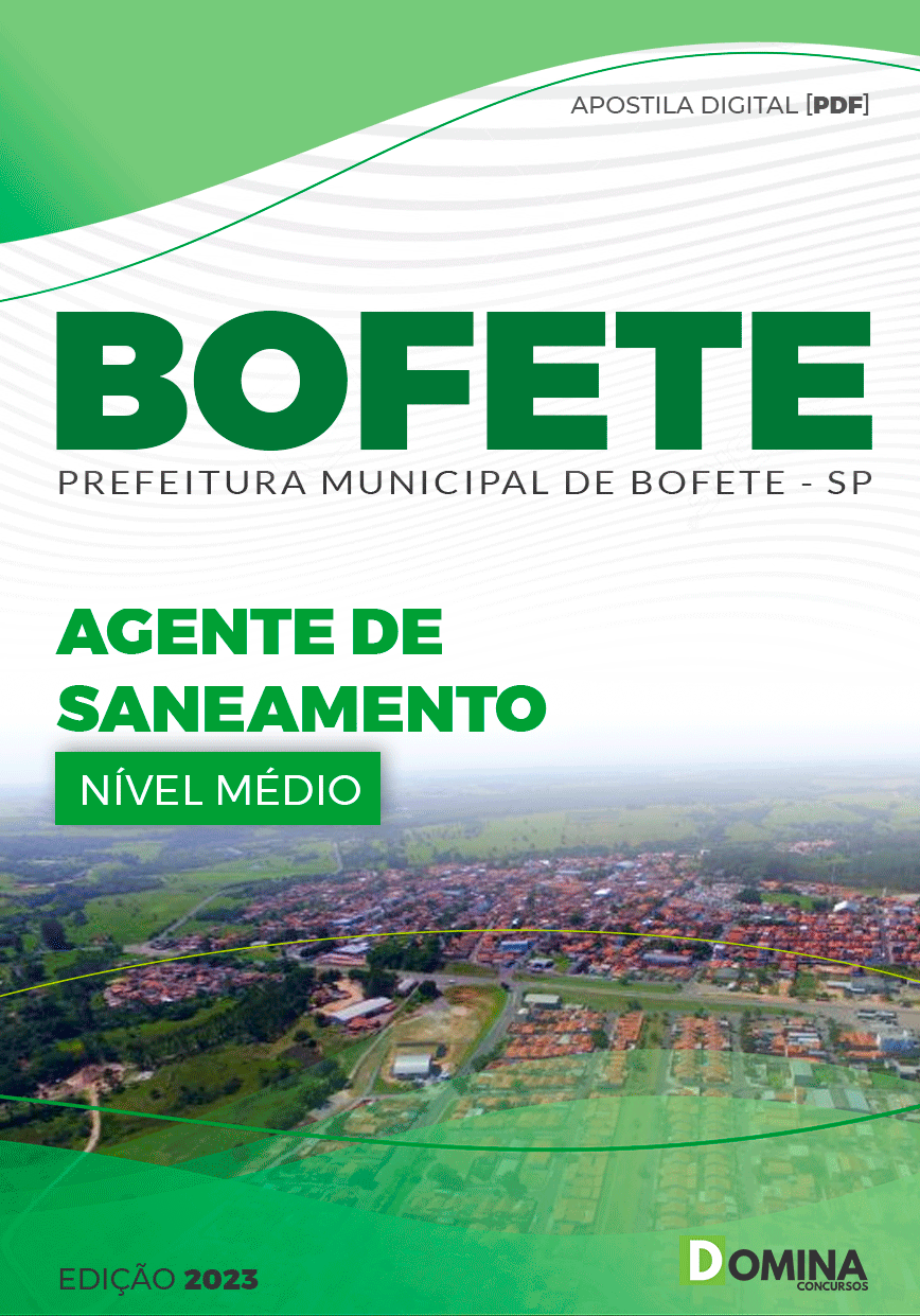 Apostila Concurso Pref Bofete SP 2023 Agente Saneamento