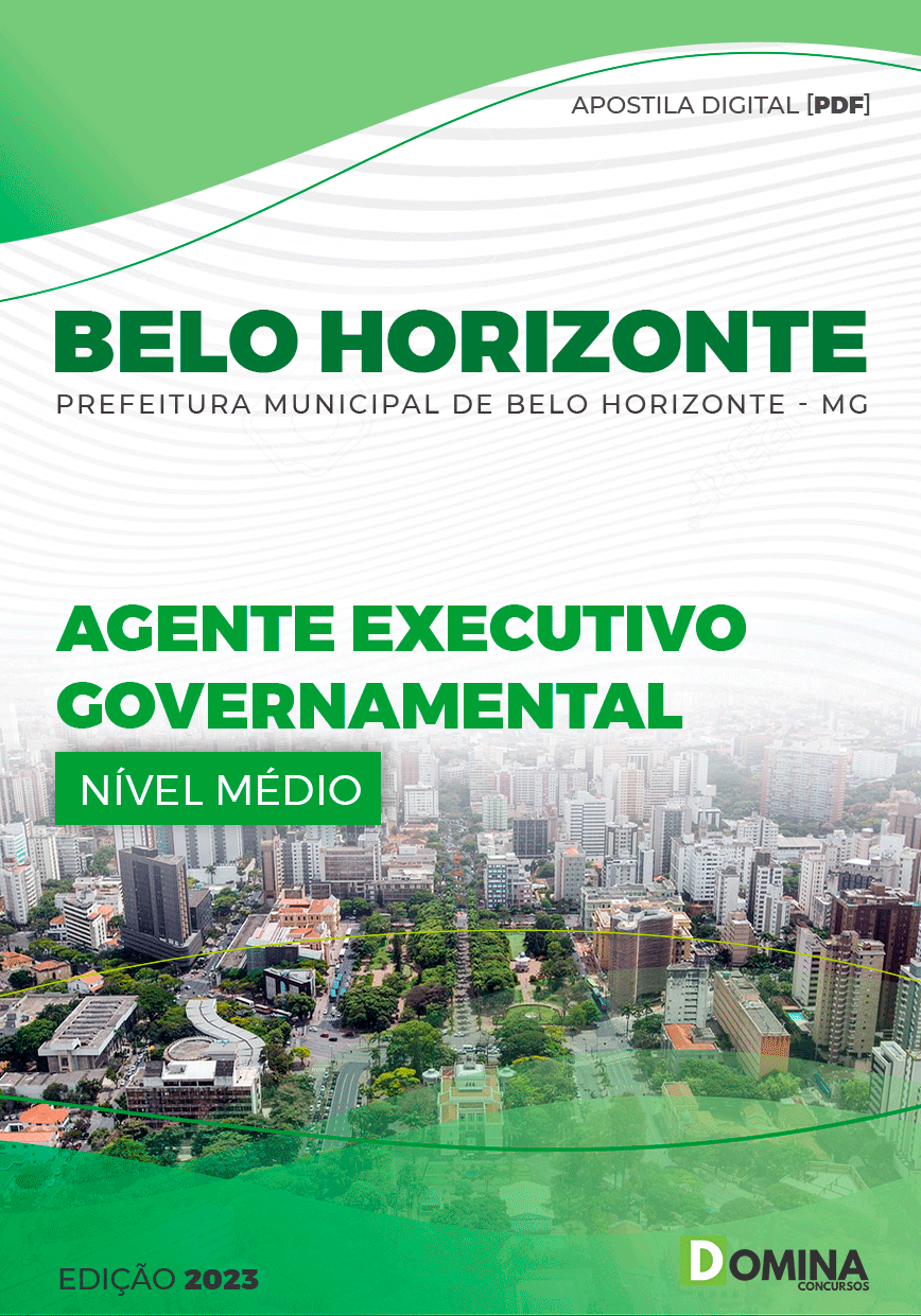 Apostila Pref Belo Horizonte MG 2023 Agente Executivo Governamental