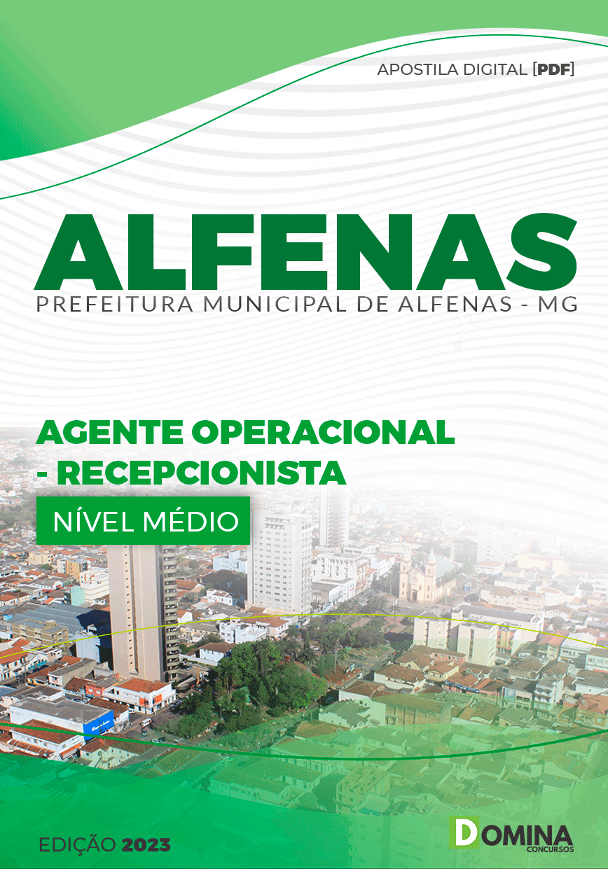 Apostila Processo Seletivo Pref Alfenas MG 2023 Recepcionista